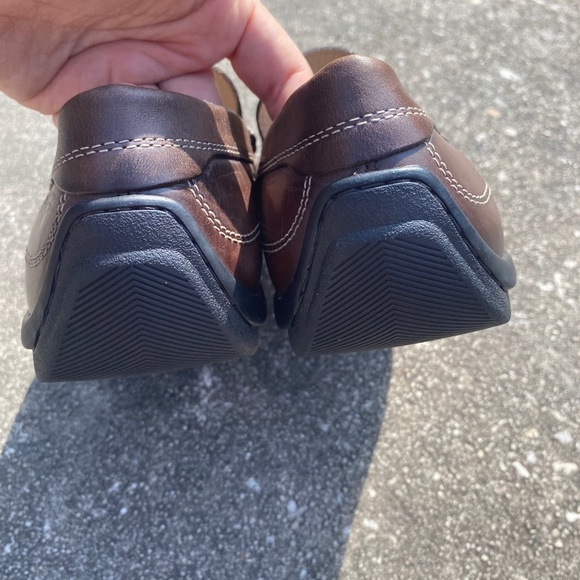 Ecco Moc 2.0 Coffee Leather Slip On Loafers - Picture 7 of 12